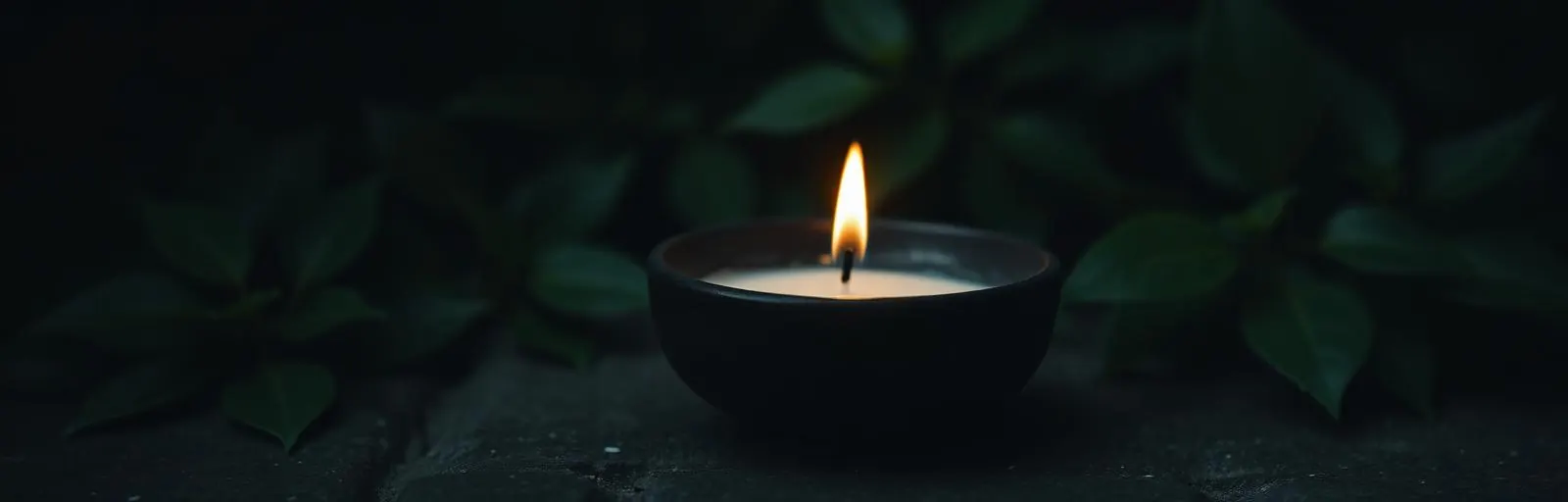 Soft candlelight in a tranquil setting